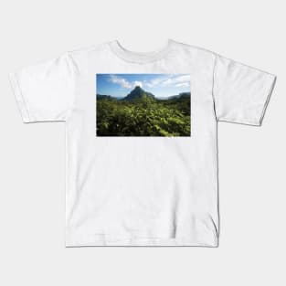 View Of Mountain Peaks Moorea Kids T-Shirt